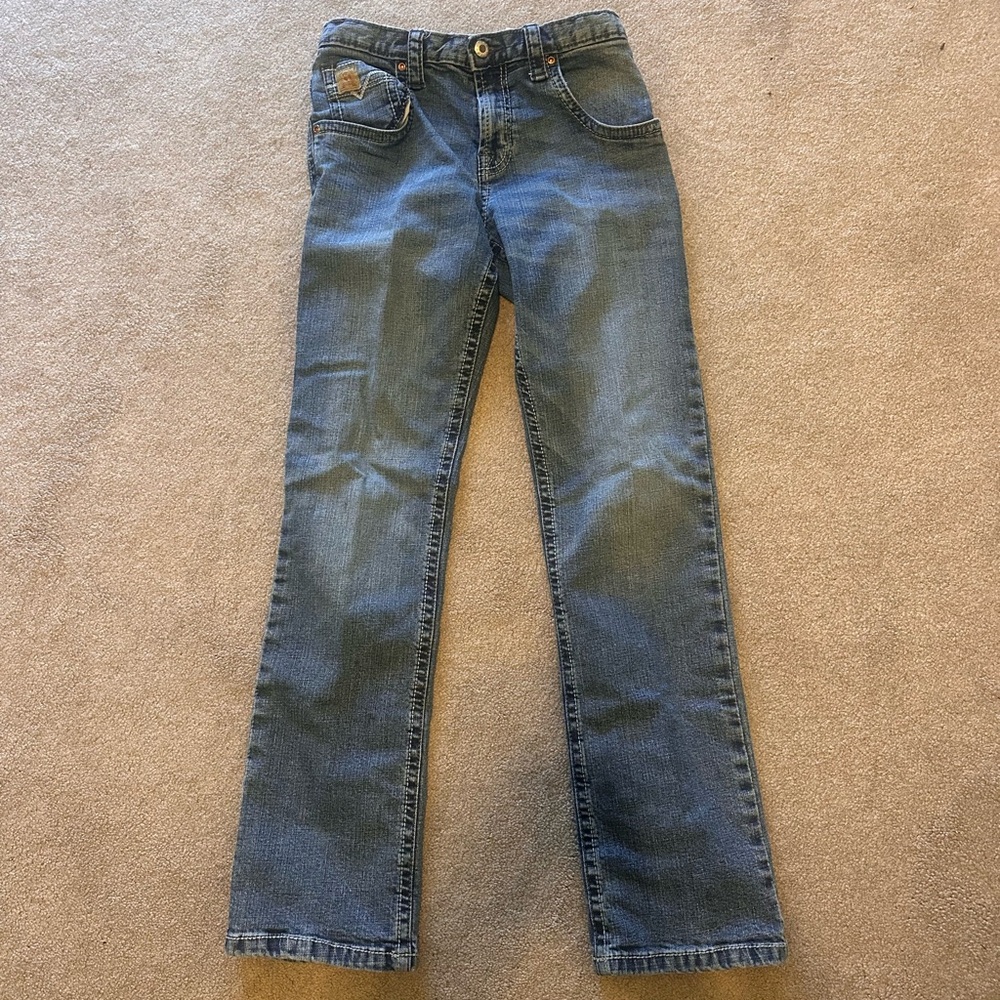 Youth boys cinch jeans size 14 slim light wash adjustable waist